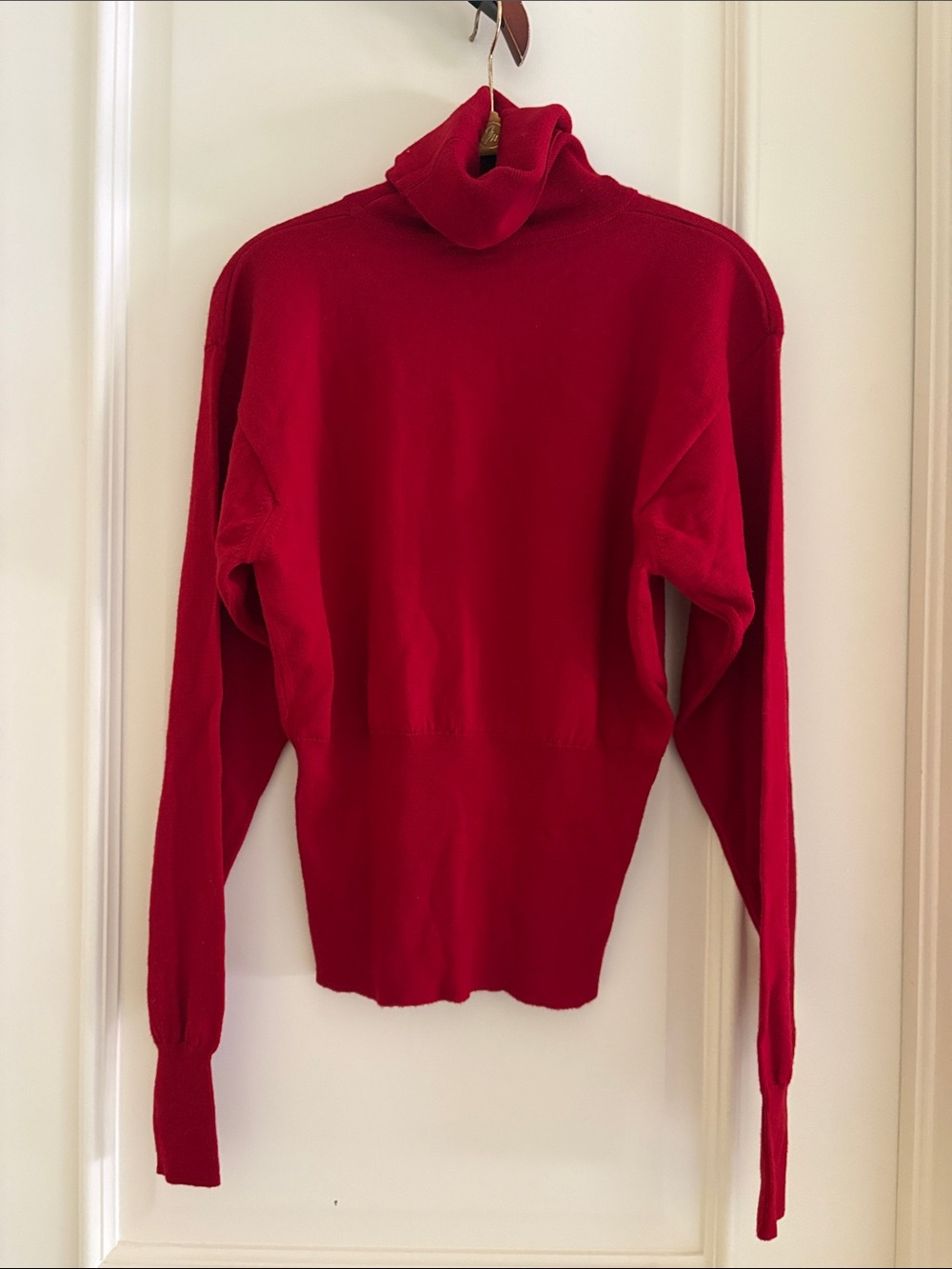 Red Turtleneck Sweater - Women's Classic Fit